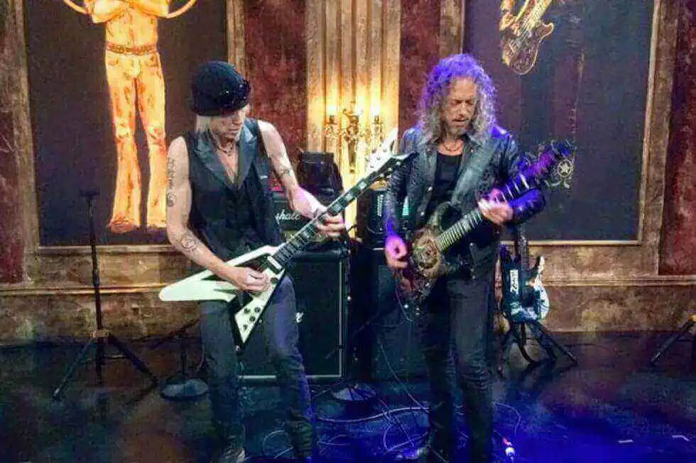Schenker con Kirk Hammett de Metallica