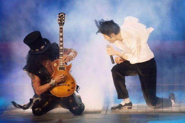 Michael Jackson con Slash