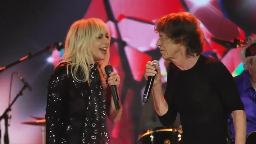 Mick Jagger con Lady Gaga